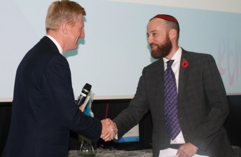 Oliver Dowden MP with Rabbi Oliver Joseph