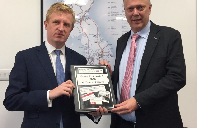 Oliver Dowden MP with the Transport Secretary - 05.12.16