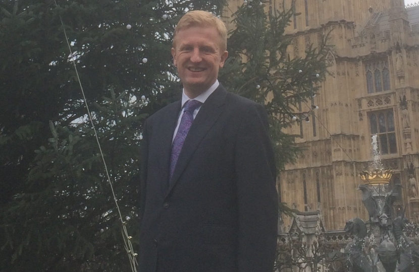 Oliver Dowden MP in Westminster - Christmas 2016