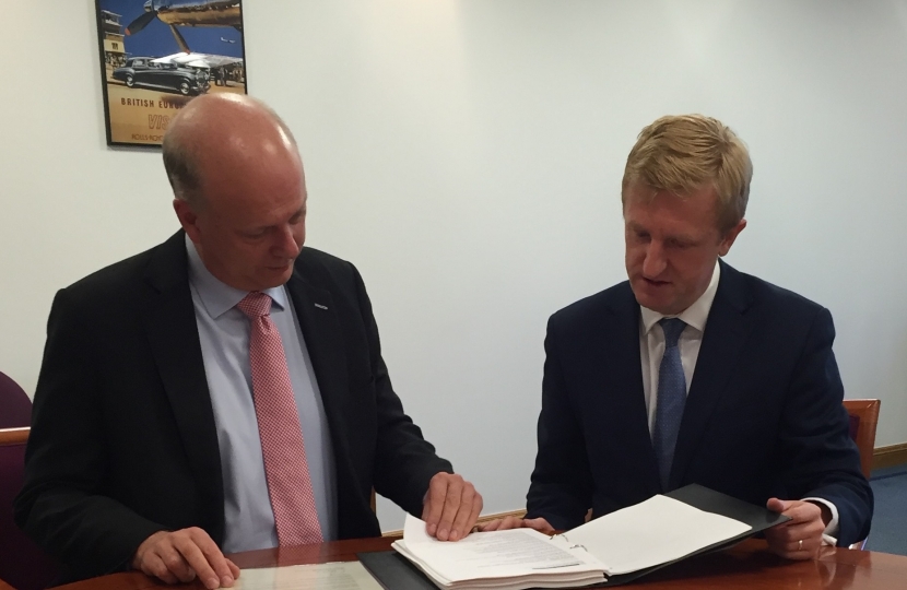 Oliver Dowden MP meeting with the Transport Secretary - December 2016