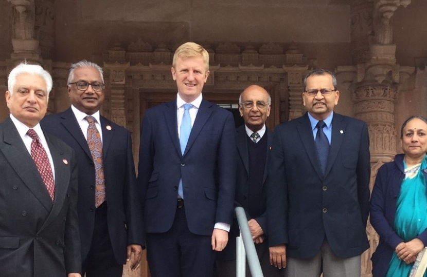 Oliver Dowden at the Potters Bar Jain Temple