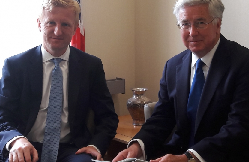 Oliver Dowden MP with Sir Michael Fallon