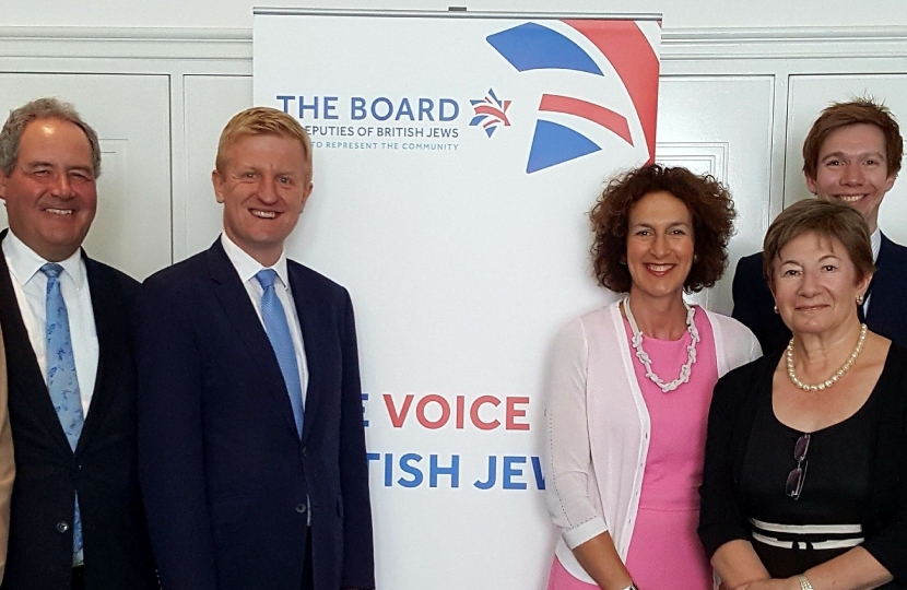 Oliver Dowden MP Re-Elected as Chair of the APPG for British Jews - 2017