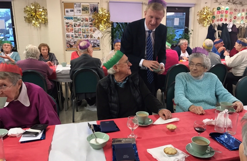 Oliver Dowden MP at the Potters Bat Sixty Plus Club Christmas Lunch - 2016