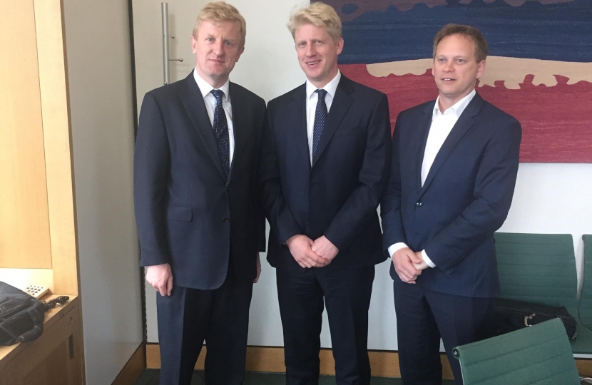 Oliver Dowden CBE MP meeting with the Rail Minister and Grant Shapps MP