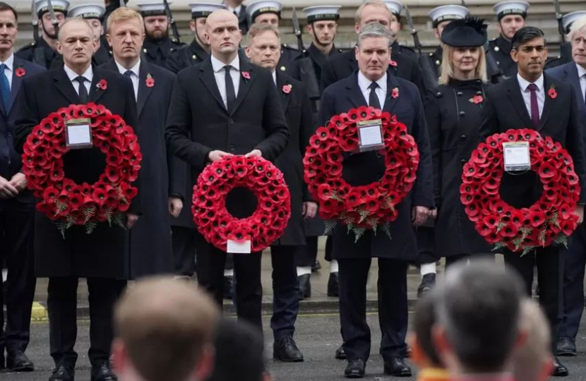 Oliver Dowden MP and other senior politicians at the Cenotaph.jpeg