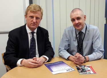 Oliver Dowden MP with Chief Inspector Steve O'Keeffe