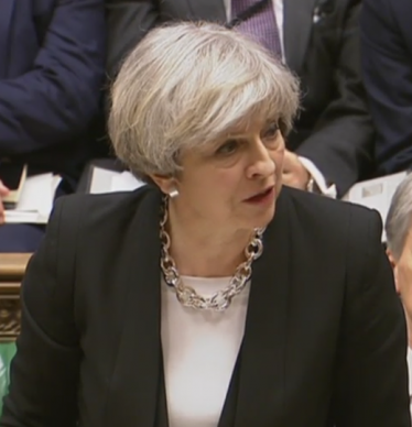 Prime Minister Theresa May addressing the Commons on 23 March 2017
