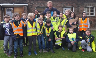 Oliver Dowden with the 1st Shenley Scouts
