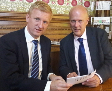 Oliver Dowden MP with the Transport Secretary - 13.07.17