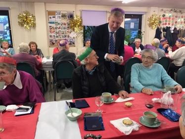 Oliver Dowden MP at the Potters Bat Sixty Plus Club Christmas Lunch - 2016