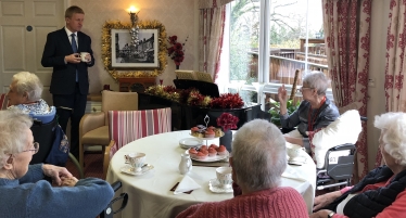 Oliver Dowden MP at Cooperscroft Care Home