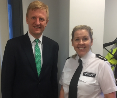Oliver with Chief Inspector Clare Smith