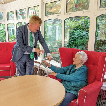Mr Dowden meeting residents of the Care Home 1
